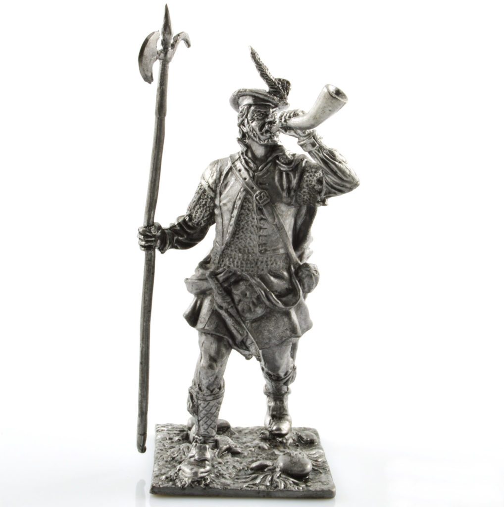 Scottish warrior with a Lochaber axe, 17th century in