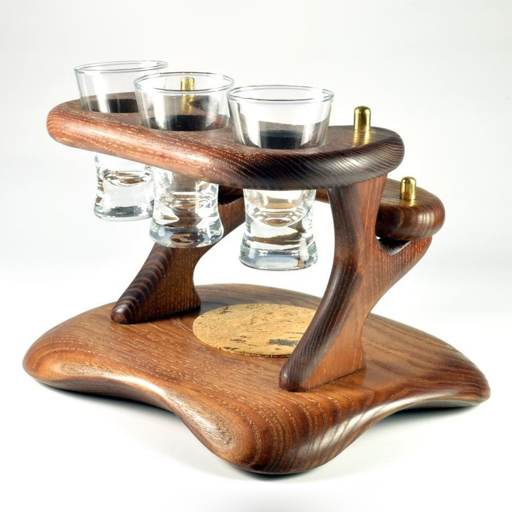 Wooden mini bar drink shot set. Best HANDMADE gift accessories