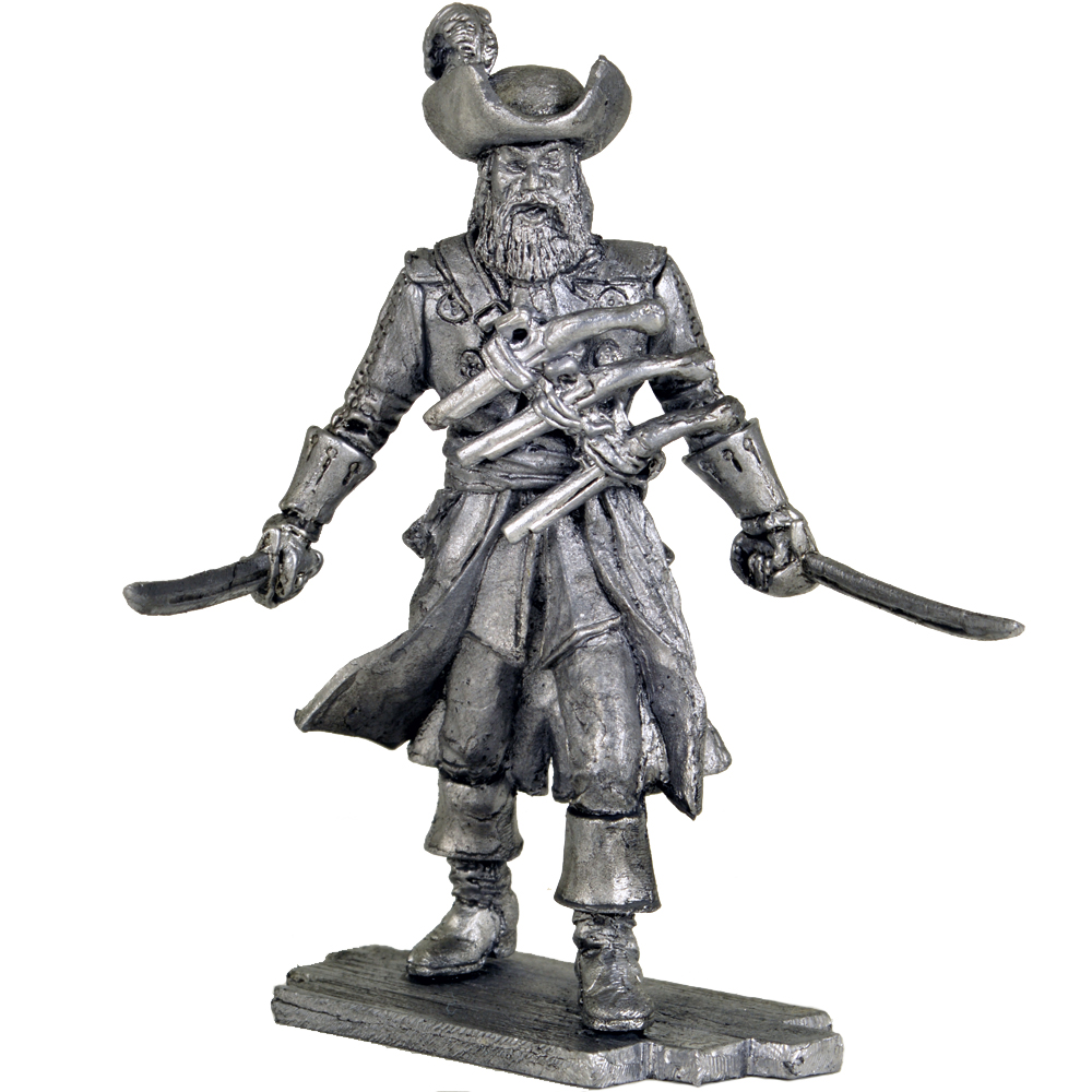 Tin toy soldiers 54mm miniature statue metal sculpture Pirate 17-18 centuries 